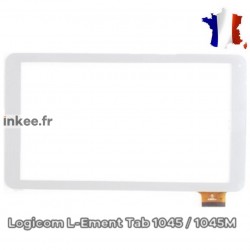 Vitre tactile blanche pour Logicom L-Ement Tab 1045 / 1045M blanche