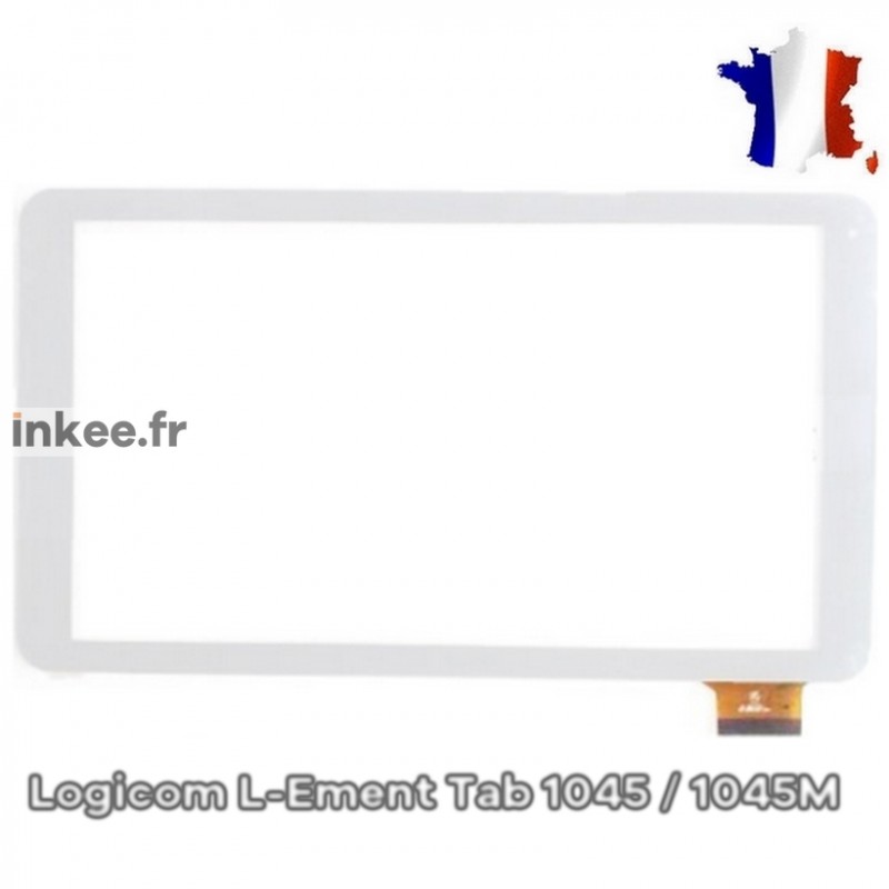Vitre tactile blanche pour Logicom L-Ement Tab 1045 / 1045M blanche