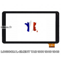 Vitre tactile Logicom L-Ement Tab 1001 1040 1043 HK10DR2496 noir