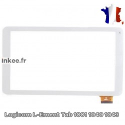 Vitre tactile Logicom L-Ement Tab 1001 1040 1043 HK10DR2496 blanche